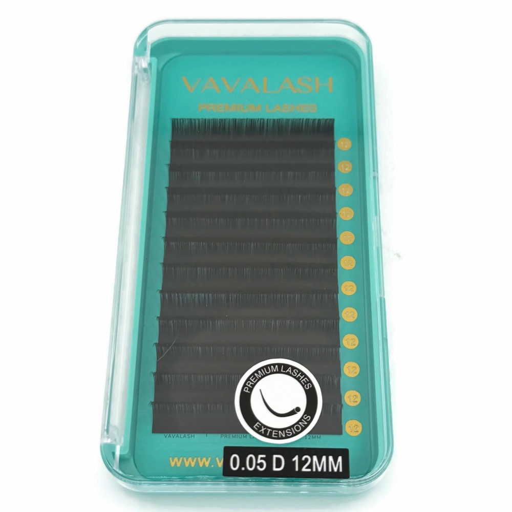 VavaLash Premium 0.05 D 12mm Lash Extensions - Black